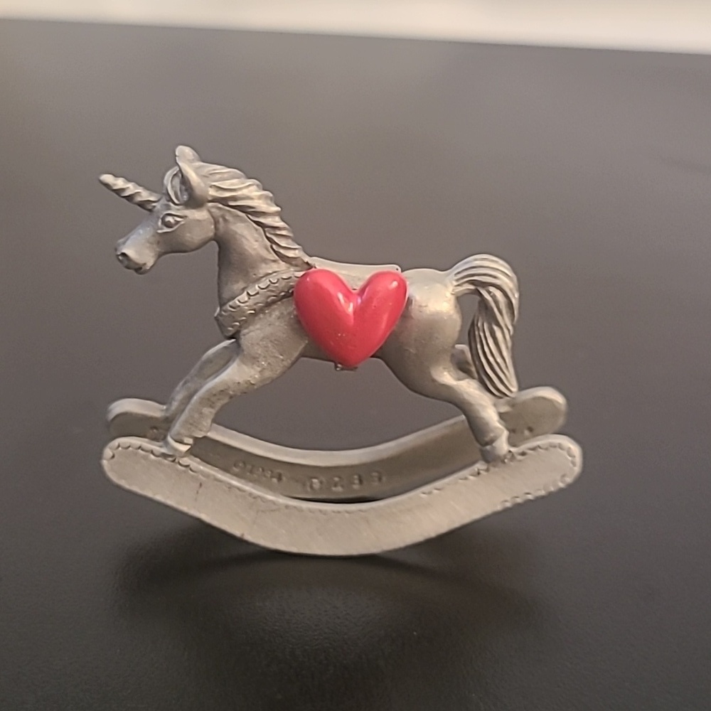 Vintage unicorn rocking horse